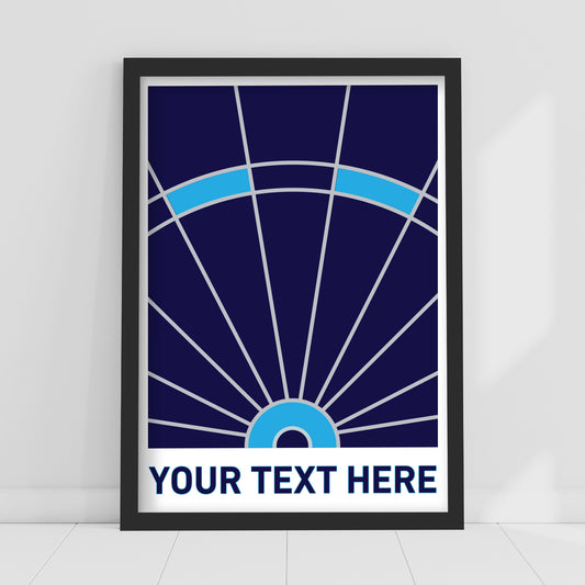 Darts Print - Blue Board Personalised Poster Wall Art