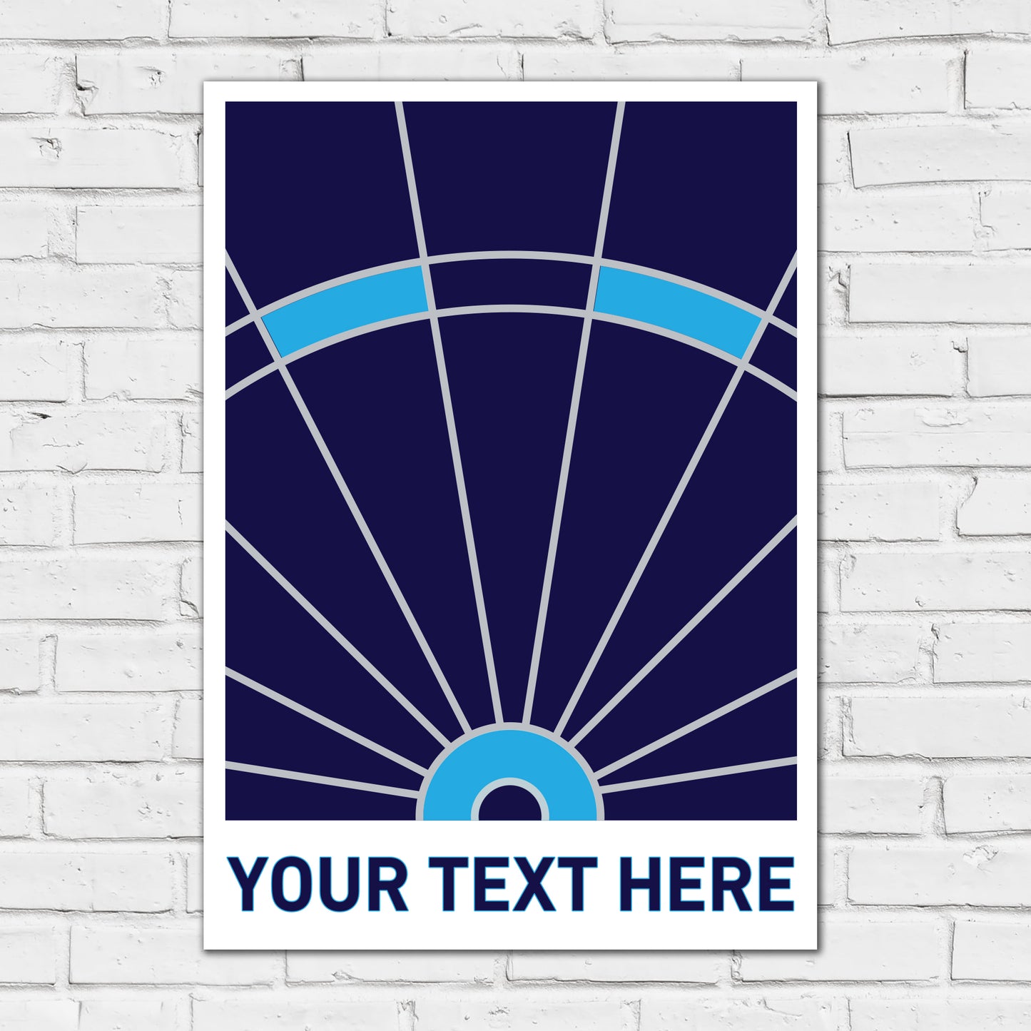 Darts Print - Blue Board Personalised Poster Wall Art