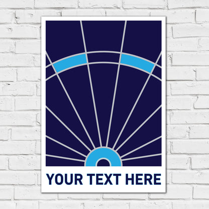 Darts Print - Blue Board Personalised Poster Wall Art