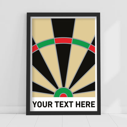 Darts Print - Classic Board Personalised Poster Wall Art