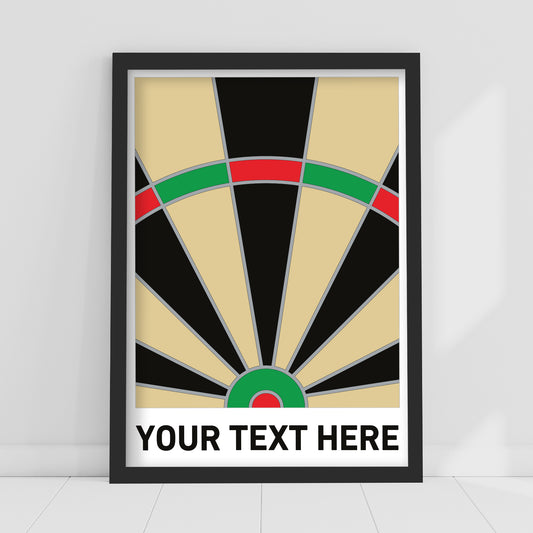 Darts Print - Classic Board Personalised Poster Wall Art