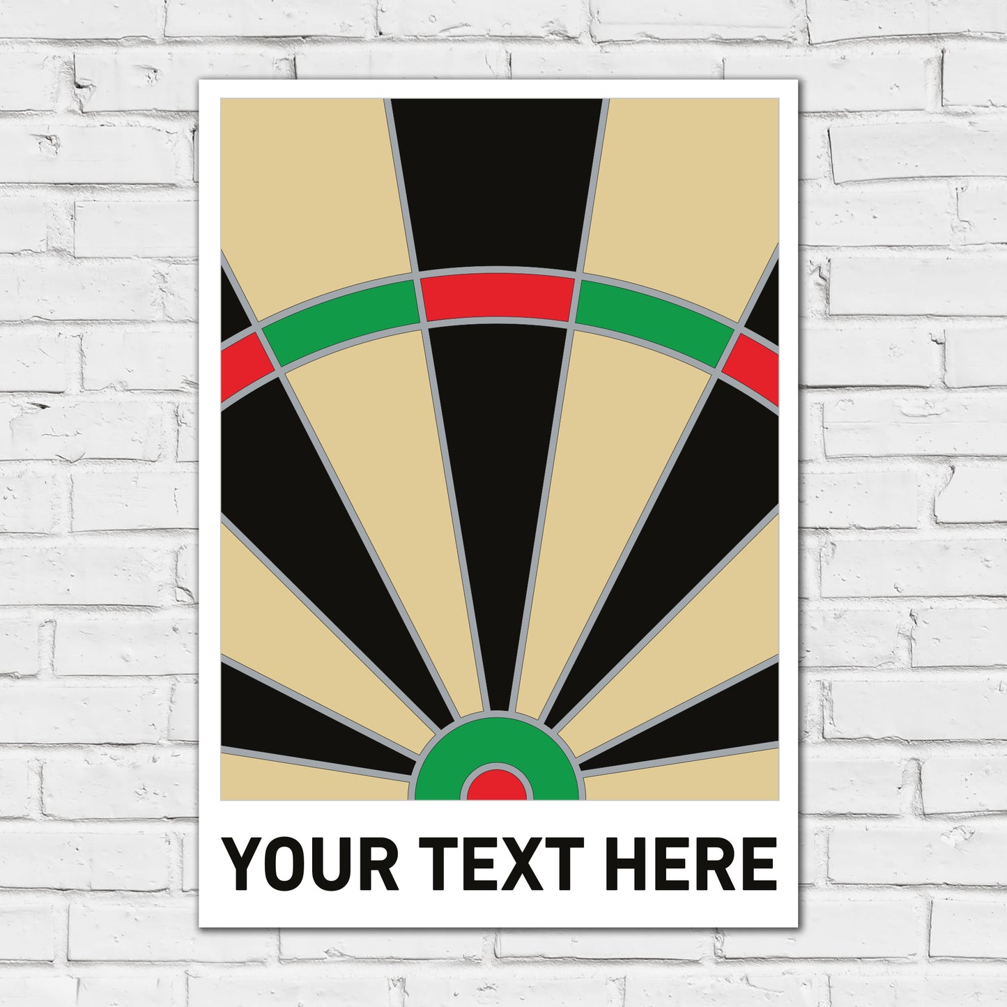 Darts Print - Classic Board Personalised Poster Wall Art