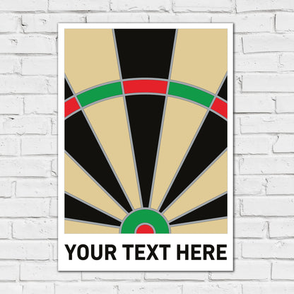 Darts Print - Classic Board Personalised Poster Wall Art