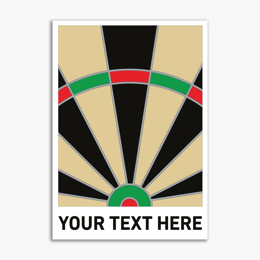 Darts Print - Classic Board Personalised Poster Wall Art