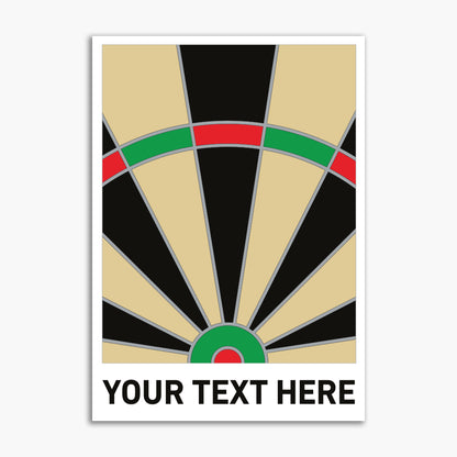 Darts Print - Classic Board Personalised Poster Wall Art