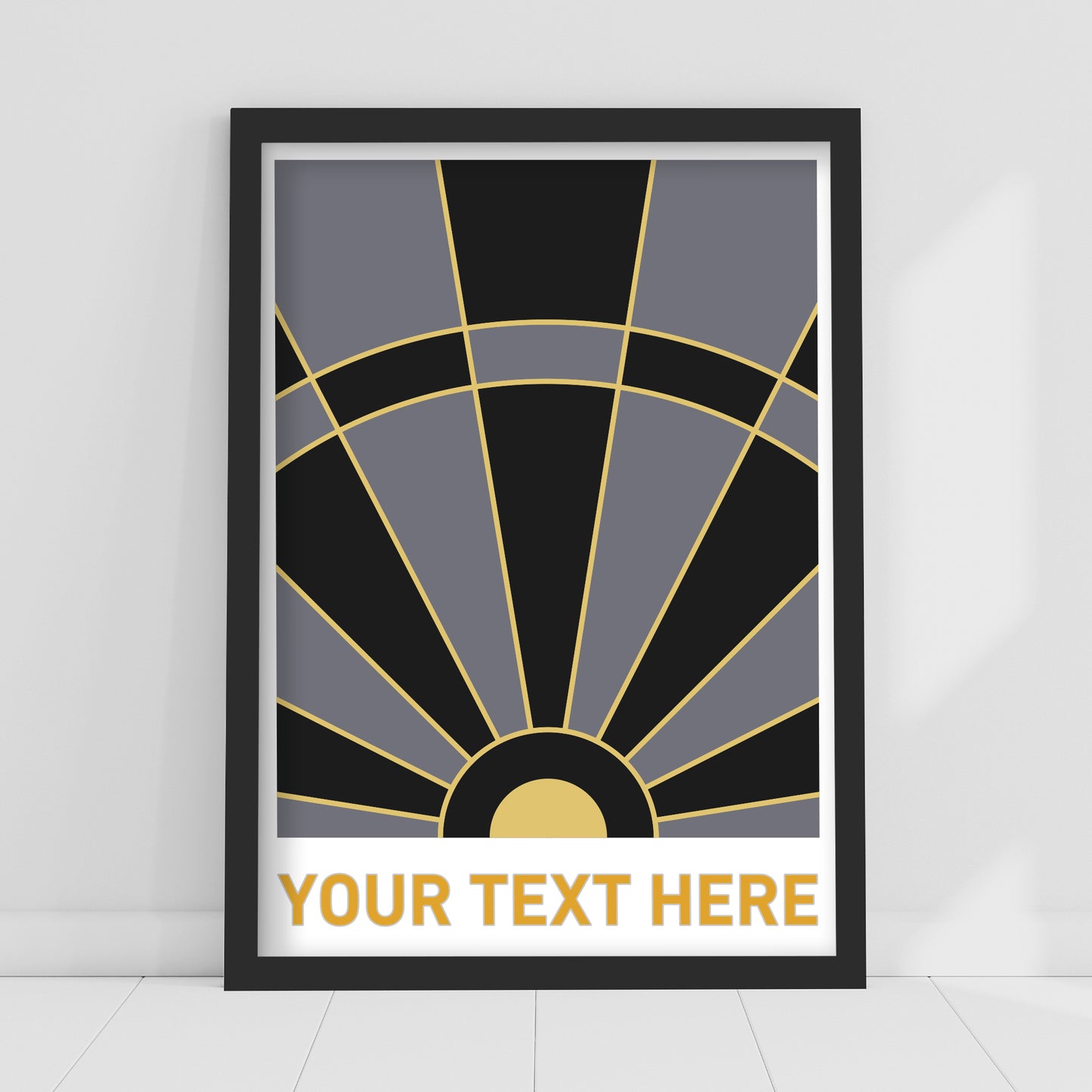 Darts Print - Grey And Gold Board Personalised Poster Wall Art