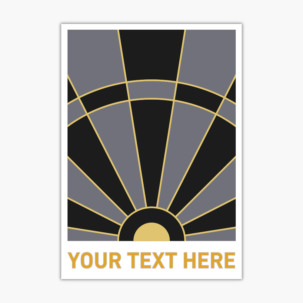 Darts Print - Grey And Gold Board Personalised Poster Wall Art