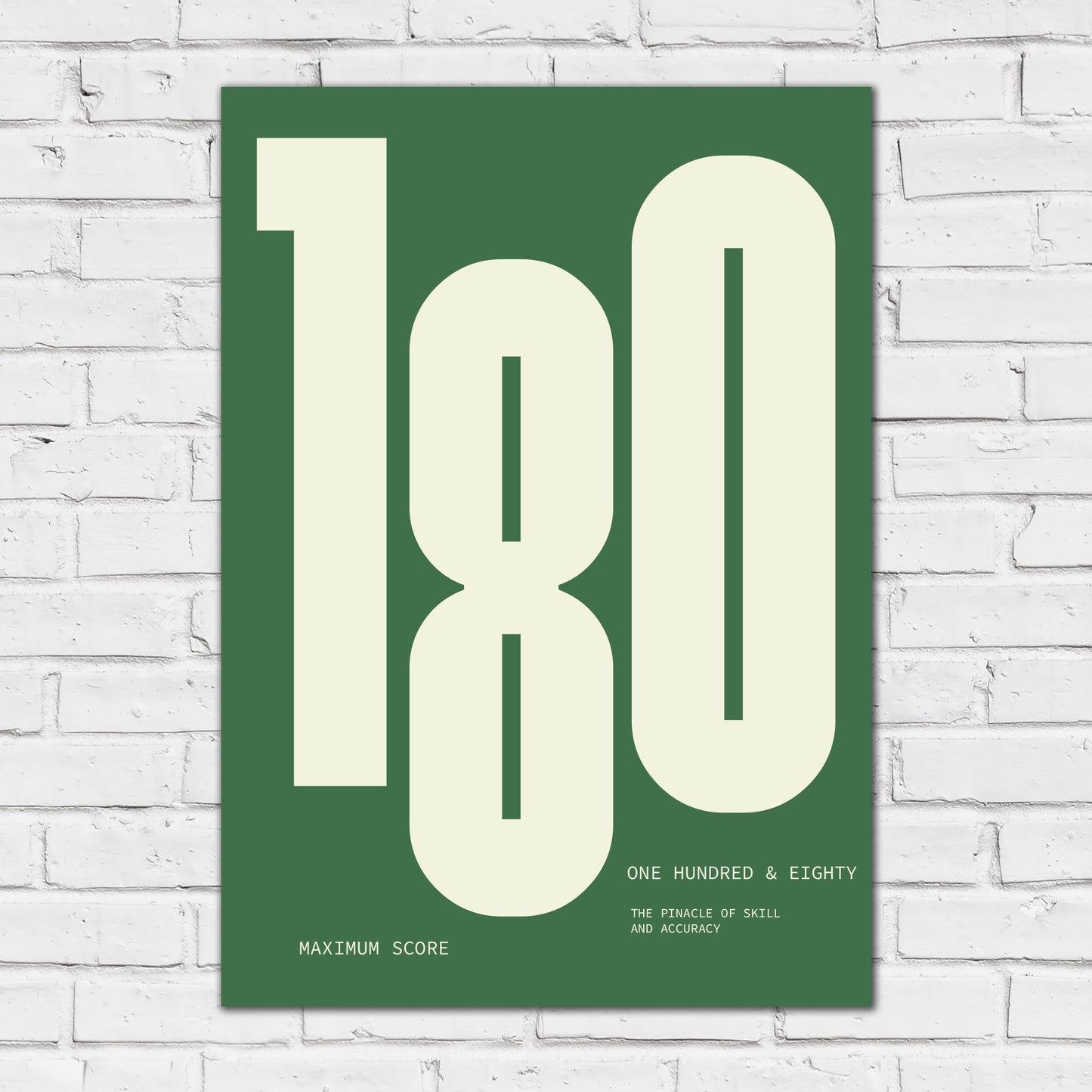 Darts Print - Maximum Score Poster Wall Art