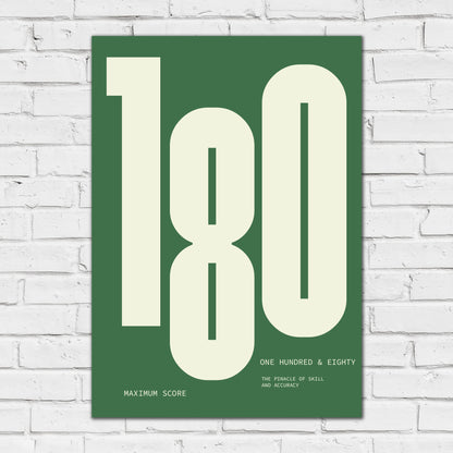 Darts Print - Maximum Score Poster Wall Art