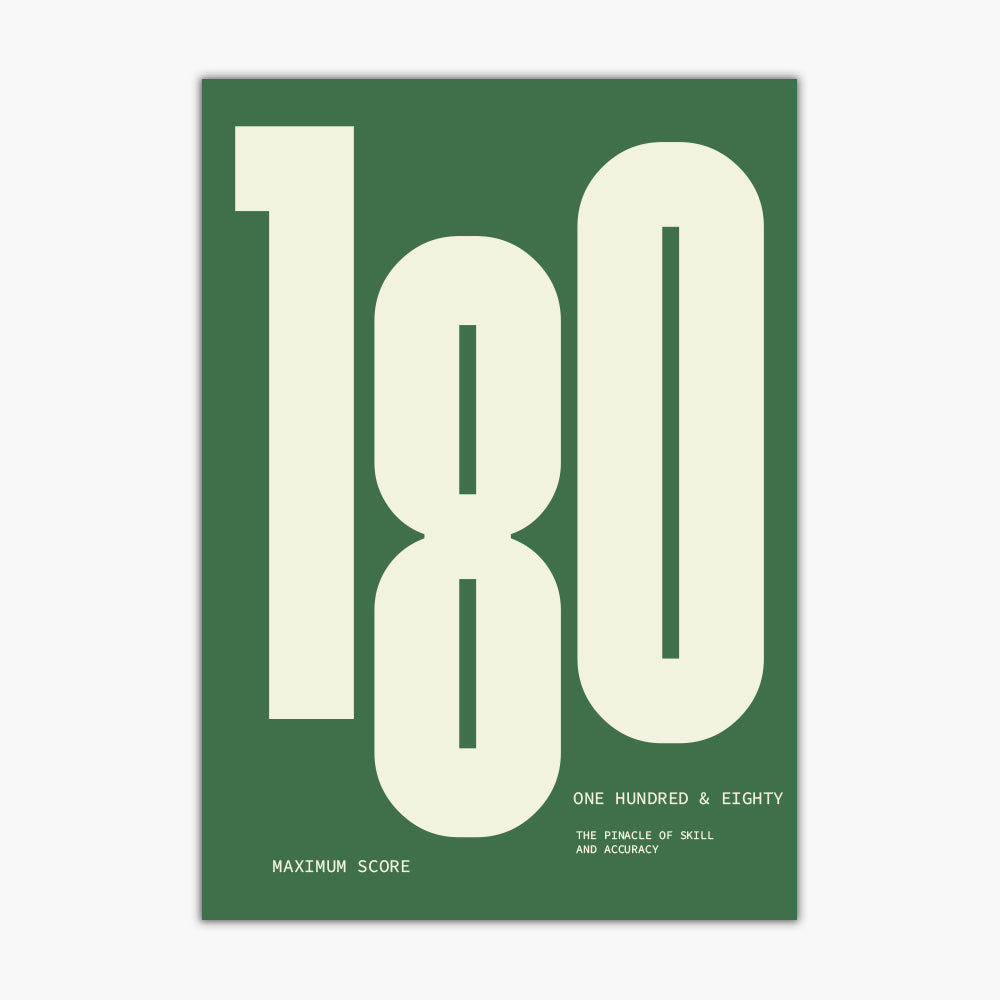 Darts Print - Maximum Score Poster Wall Art
