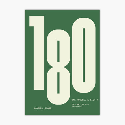 Darts Print - Maximum Score Poster Wall Art
