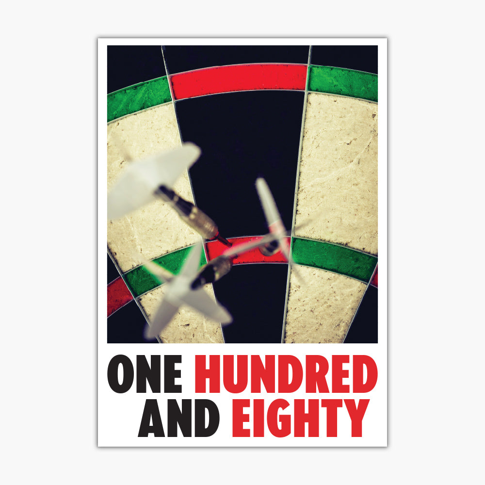 Darts Print - One Hundred And Eighty Poster Wall Art