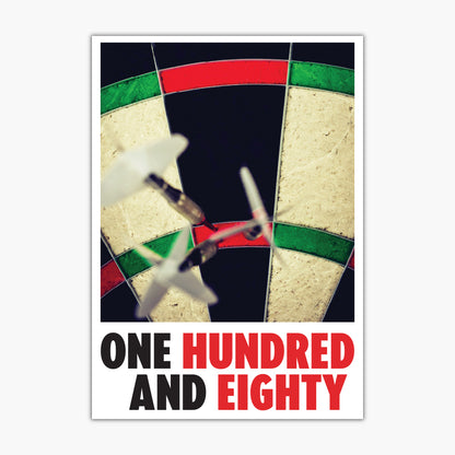 Darts Print - One Hundred And Eighty Poster Wall Art
