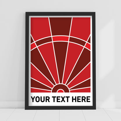Darts Print - Red Board Personalised Poster Wall Art