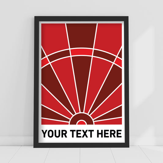 Darts Print - Red Board Personalised Poster Wall Art