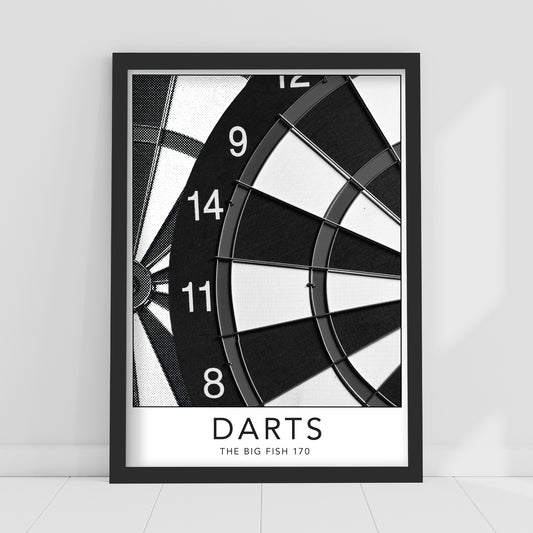 Darts Print - The Big Fish 170 Poster Wall Art