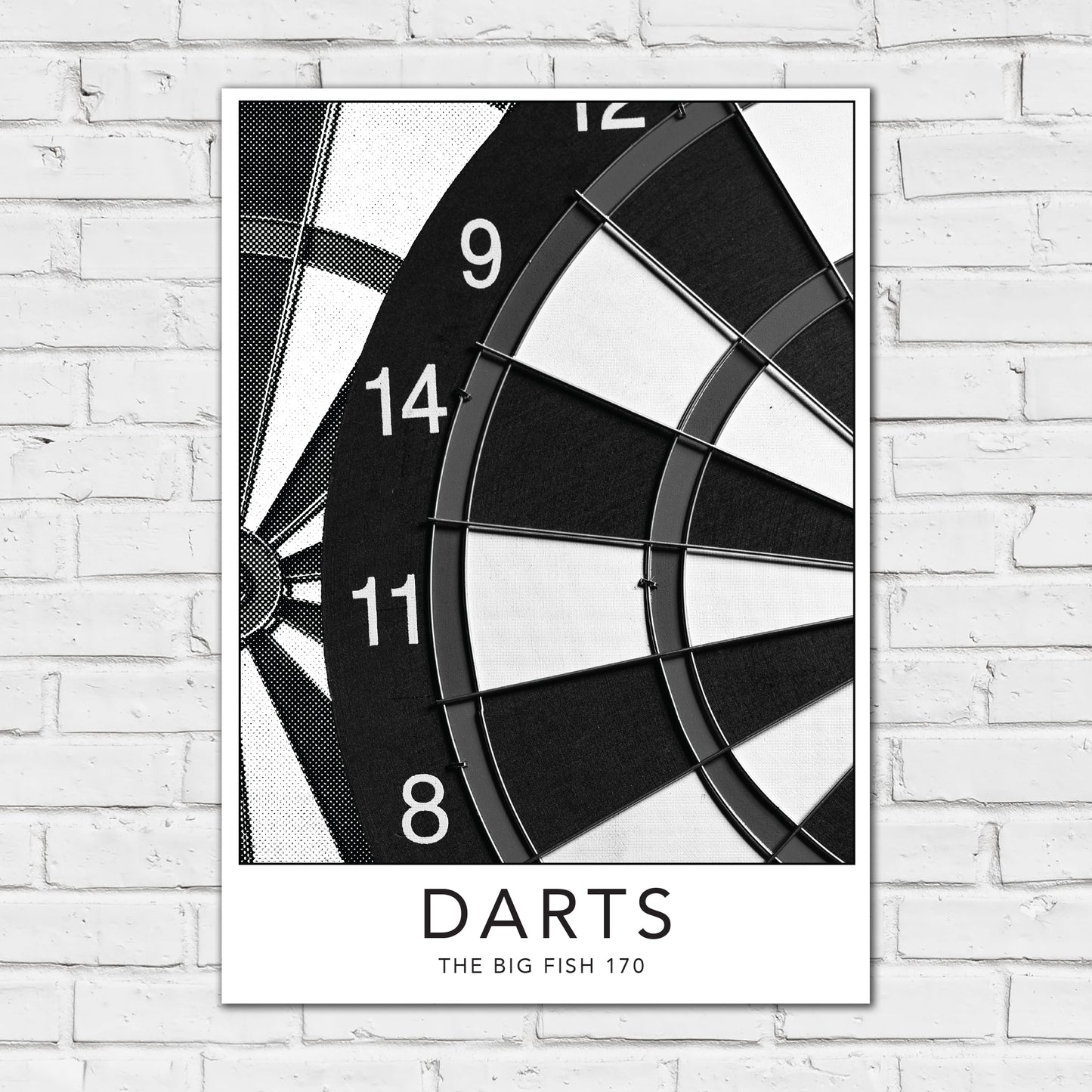 Darts Print - The Big Fish 170 Poster Wall Art