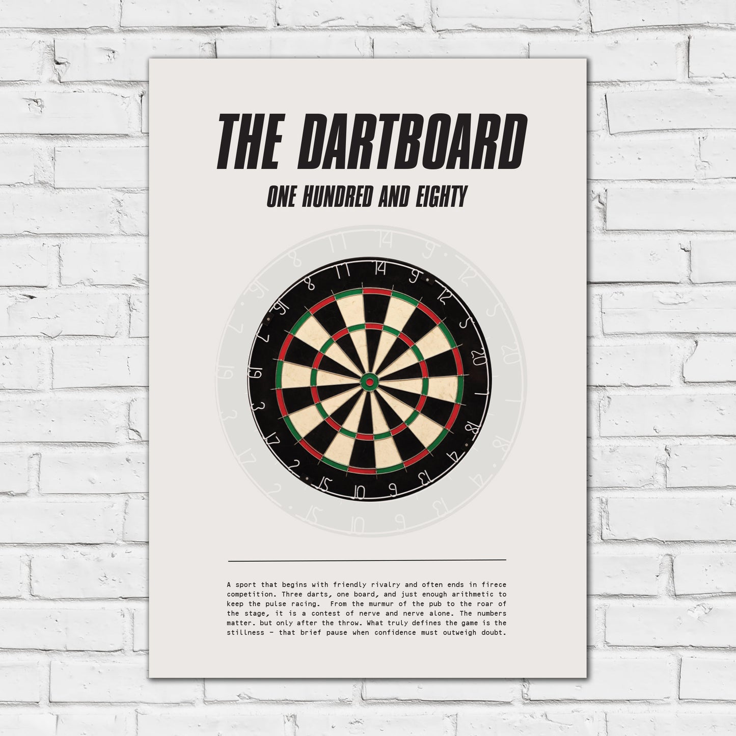 Darts Print - The Dartboard Poster Wall Art