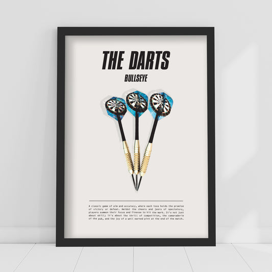 Darts Print - The Darts Poster Design Wall Art