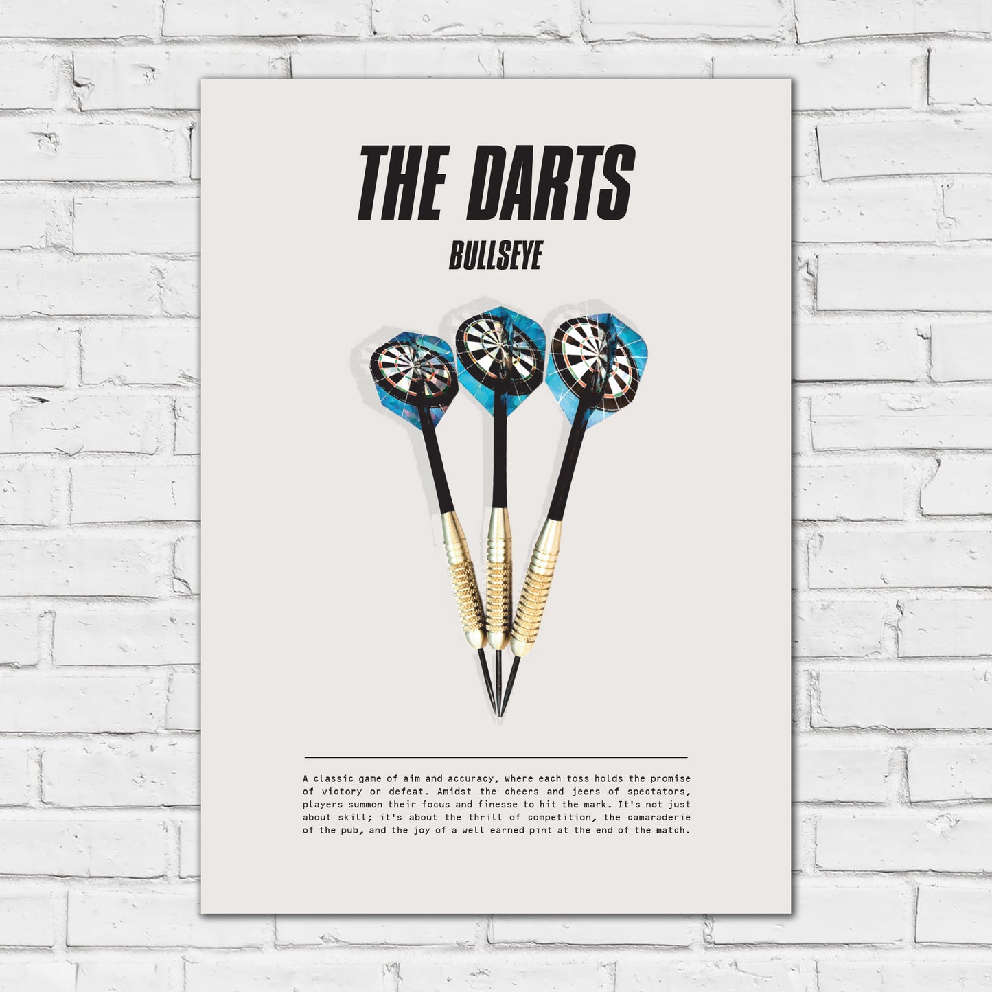 Darts Print - The Darts Poster Design Wall Art