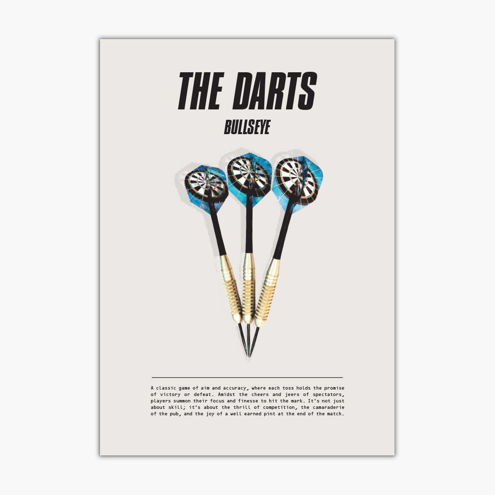Darts Print - The Darts Poster Design Wall Art