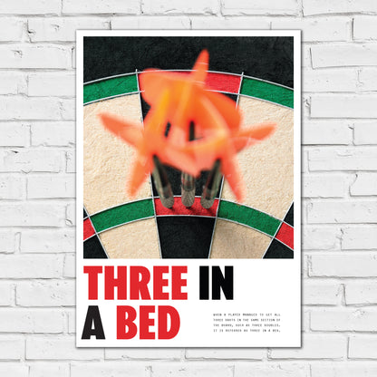 Darts Print - Three In A Bed Print Poster Wall Art