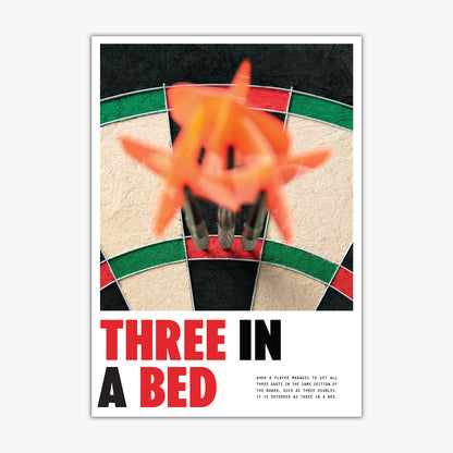Darts Print - Three In A Bed Print Poster Wall Art