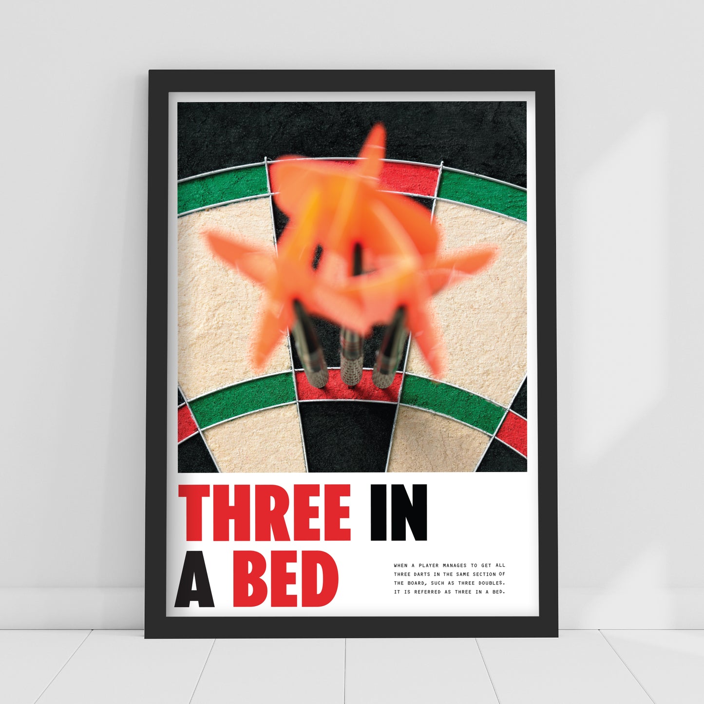 Darts Print - Three In A Bed Print Poster Wall Art