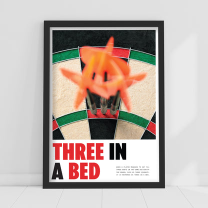 Darts Print - Three In A Bed Print Poster Wall Art
