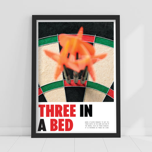 Darts Print - Three In A Bed Print Poster Wall Art
