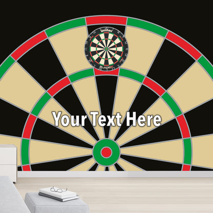 Darts Full Wall Mural - Classic Board with Personalised Text Wall Art
