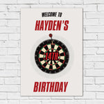 Darts Birthday Sign - Dartboard Personalised Foamex Board