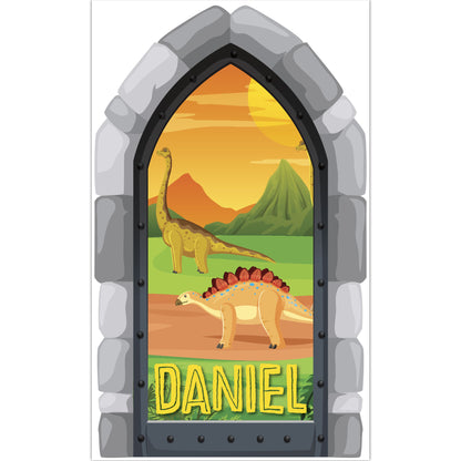 Archway Wall Sticker - Dino Kids Personalised Wall Art