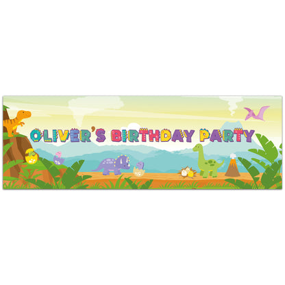 Dinosaur Birthday – Dino Land Personalised Banner Wall Sticker