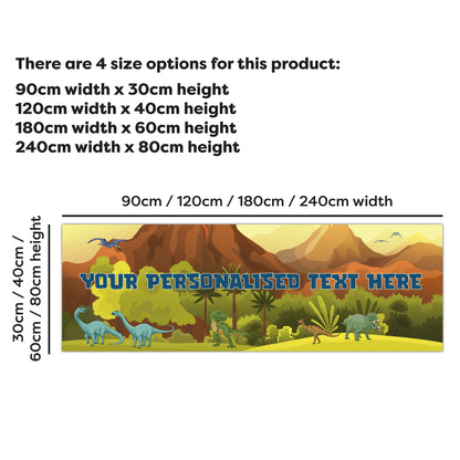 Dinosaur Birthday – New World Personalised Banner Wall Sticker