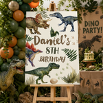 Dinosaur Birthday Sign - Watercolour Jurassic Personalised Foamex Board