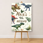 Dinosaur Birthday Sign - Watercolour Jurassic Personalised Foamex Board