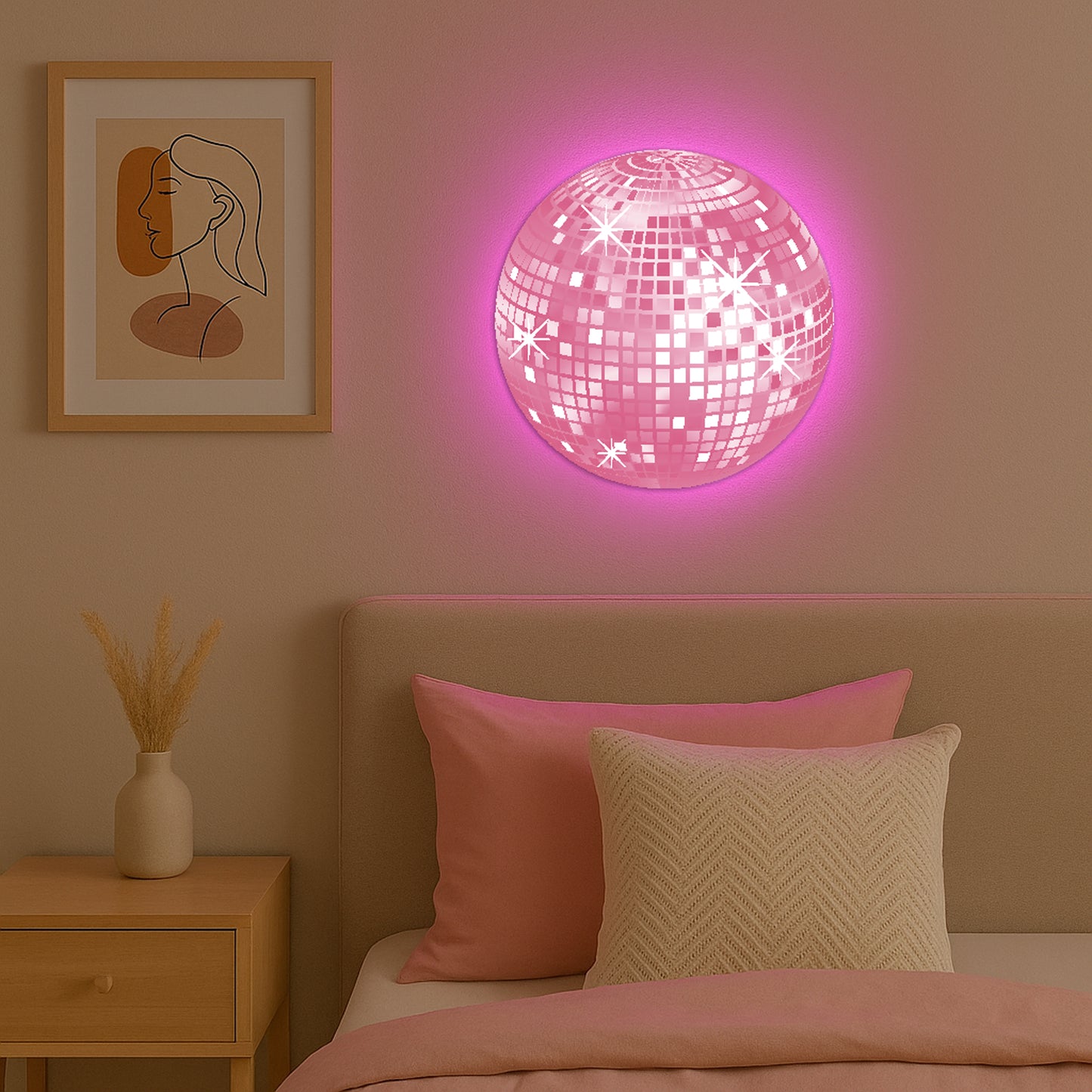 Disco Ball LED Backlit Wallpop
