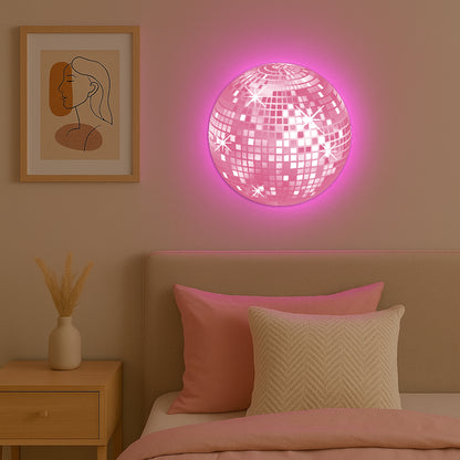 Disco Ball LED Backlit Wallpop
