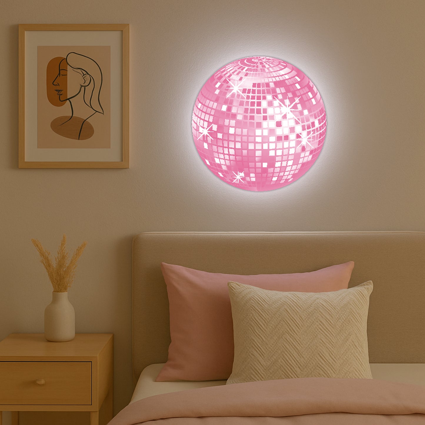 Disco Ball LED Backlit Wallpop