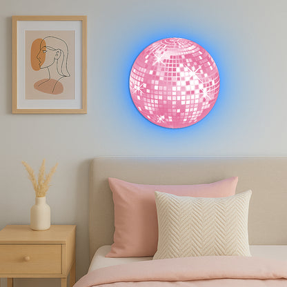 Disco Ball LED Backlit Wallpop