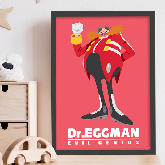 Sonic The Hedgehog Print - Dr Eggman Colour Block Poster Wall Art