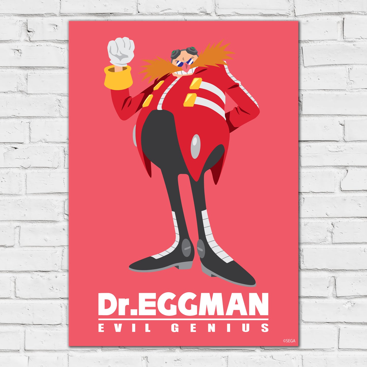 Sonic The Hedgehog Print - Dr Eggman Colour Block Poster Wall Art