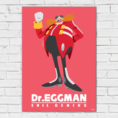 Sonic The Hedgehog Print - Dr Eggman Colour Block Poster Wall Art