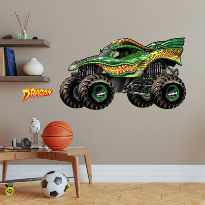Monster Jam Wall Sticker - Dragon Monster Jam Truck Wall Decal Art