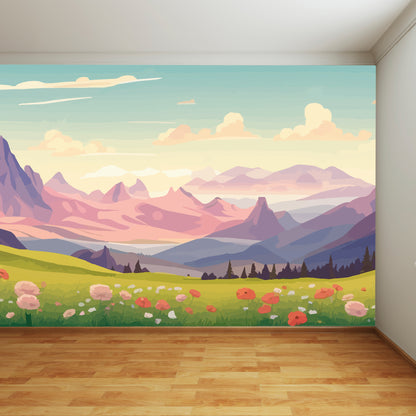 Dreamy Meadow Full Wall Mural