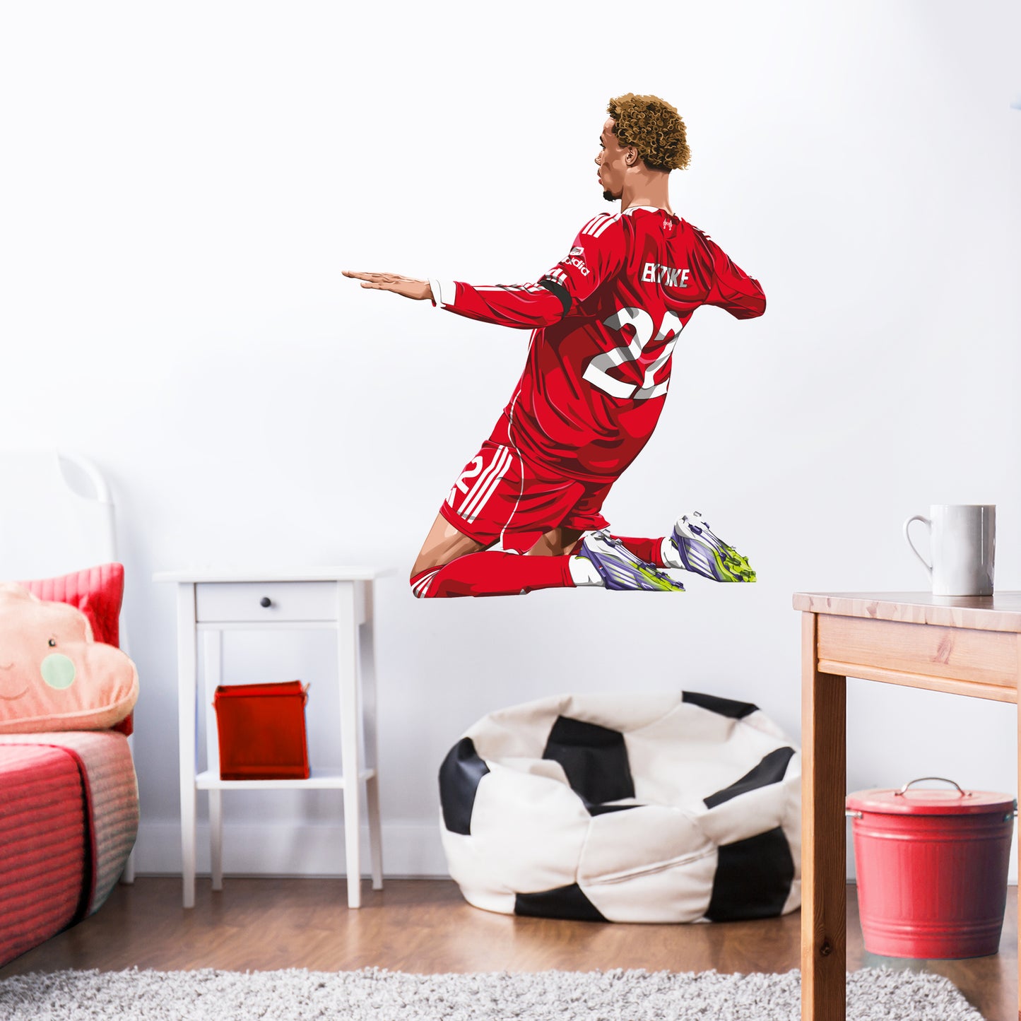 Liverpool FC Wall Sticker - Ekitike 25/26 Illustration Wall Decal