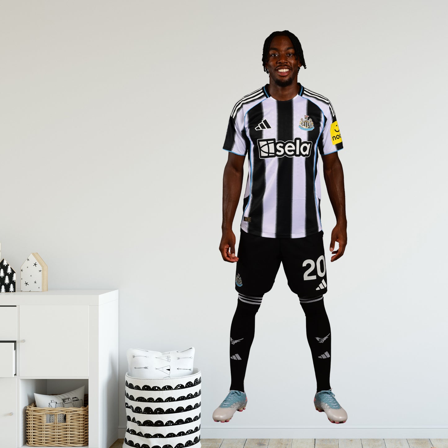 Newcastle United Wall Sticker - Elanga Player 25/26 Wall Decal Football Art