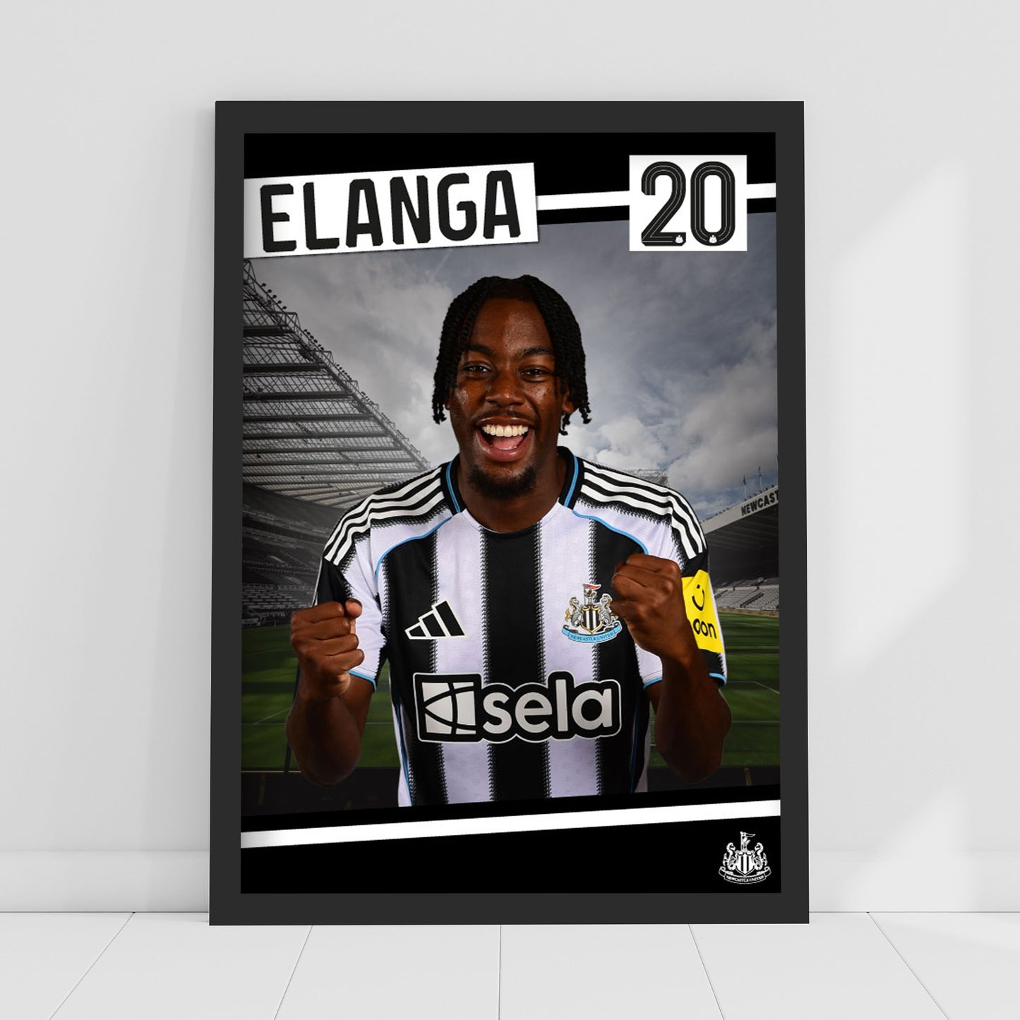Newcastle United FC Print - Elanga 25/26 Core Poster Football Wall Art