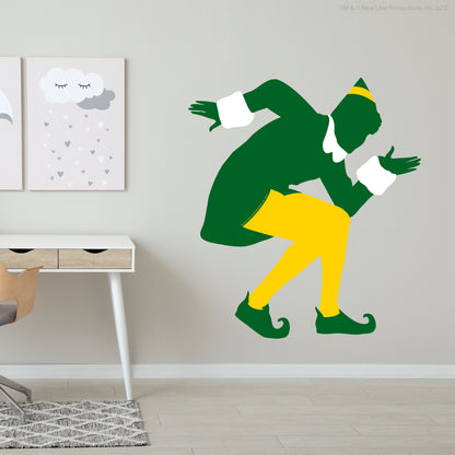 Elf Wall Sticker  –  Buddy The Elf Crouching Christmas Wall Art